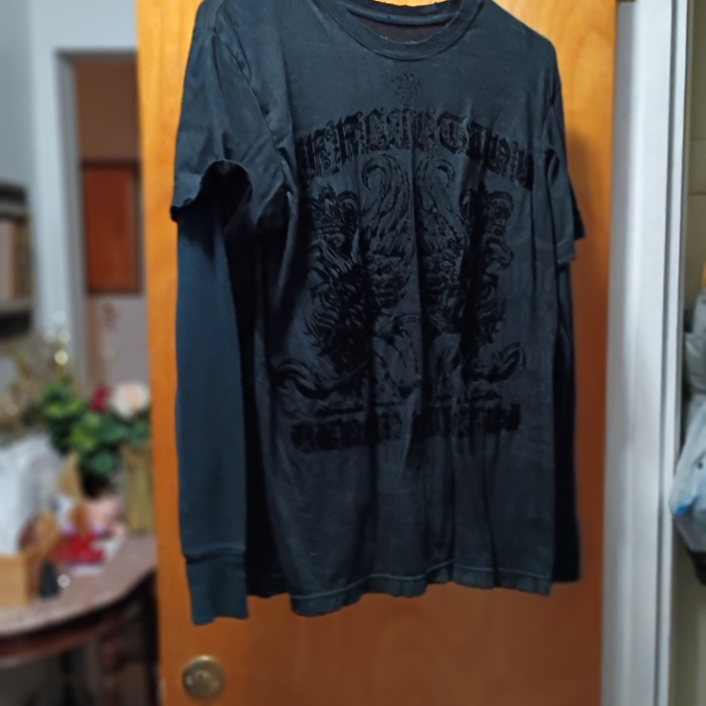 Affliction Black Long Sleeve Graphic Tee